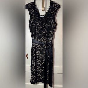 Women’s Cocktail Dress - Black Lace - Size 12